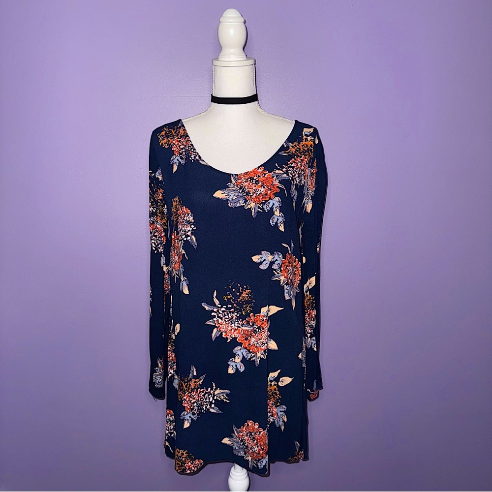 Xhilaration Floral Open Sleeve Mini Dress